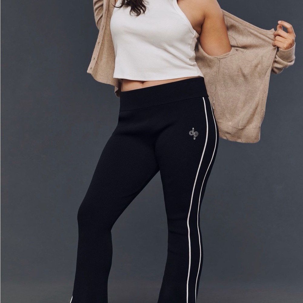 Anthropologie - Daily Practice Black Women's Pants with White Stripe